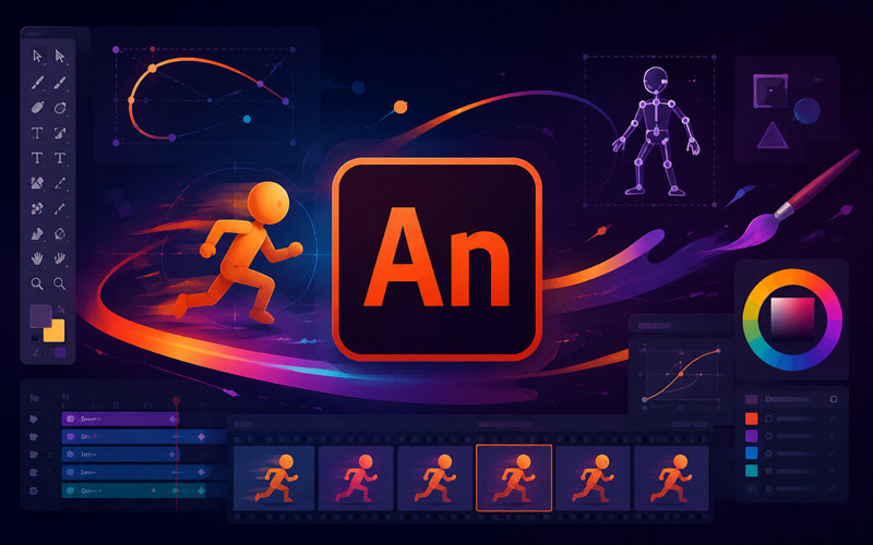 Adobe Animate 软件界面预览